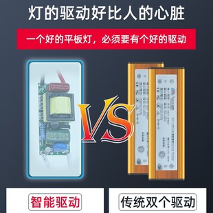 集成吊顶led格栅灯600x600平板灯嵌入式办公室60x60天花方形灯盘