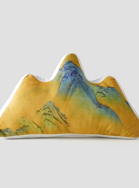 中式客厅沙发抱枕靠垫床头软包腰枕床上靠枕靠背垫靠山黄色抱枕套