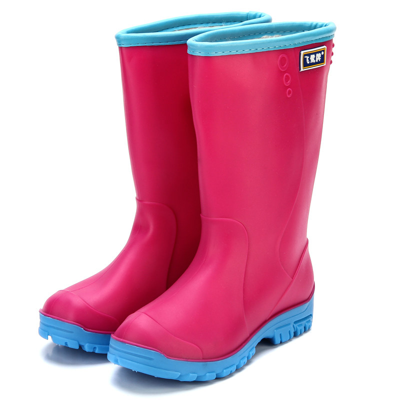 冬季加绒雨靴中高筒胶鞋保暖水靴加厚雨鞋一体棉套防滑防水鞋男女