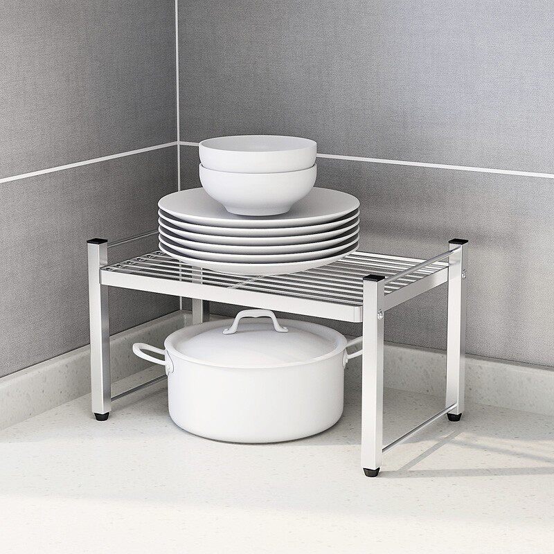 厨房置物架收纳架j层架碗碟架304不锈钢锅架调料架储物架浴室多层