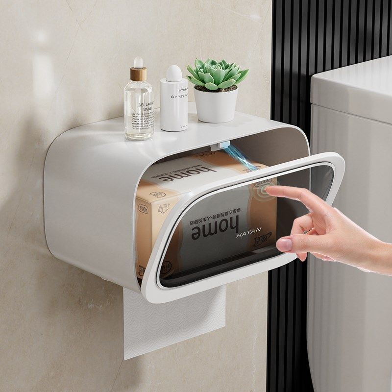 壁挂式卫生间擦手纸盒酒店厕所洗手间免打孔专用卷纸架置物抽纸盒,家装主材,卷纸器/纸巾架,淘宝优惠券,粉丝福利购,淘宝优惠卷