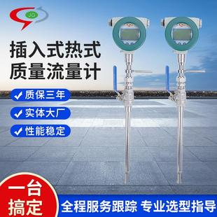 热式 插入式 气体质量流量计不锈钢天然气氯气氧气氮气氩气