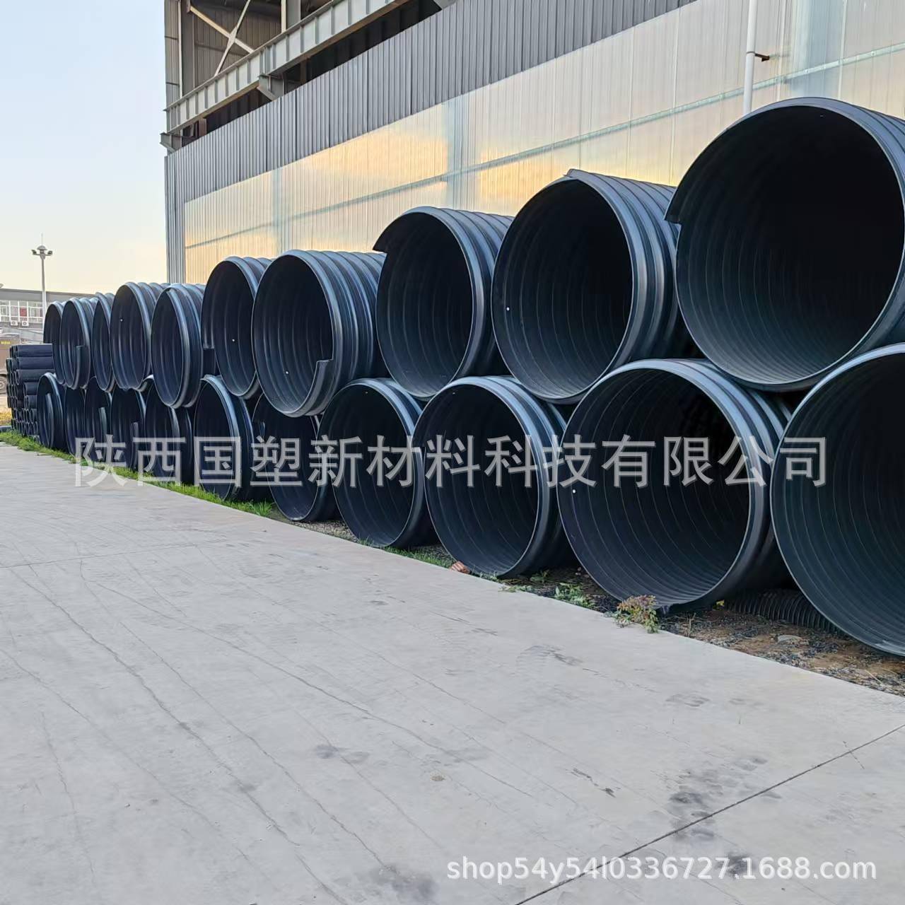 钢带增强波纹管HDPE螺旋波纹管DN500SN12.5工程排水管工厂