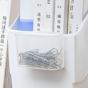 置物盒透明发饰整理盒 家用迷你小号悬挂小物收纳盒冰箱背面卡扣式