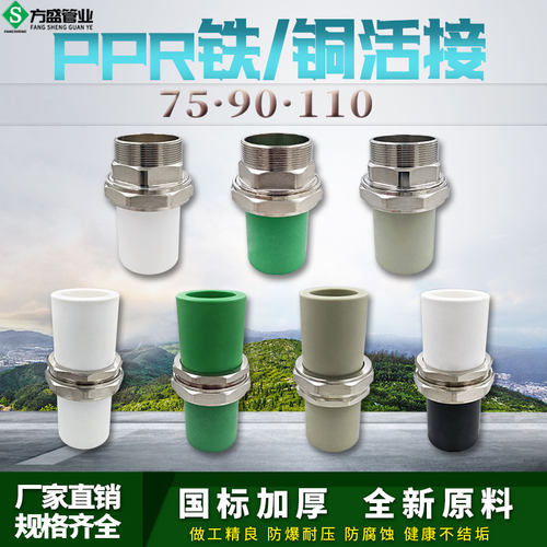 ppr75 90 110铜铁活接头外丝活接2.5寸3寸4寸ppr水管配件热熔管