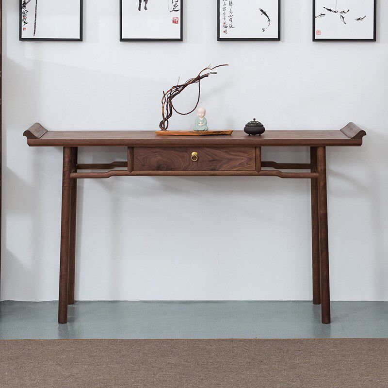 新中式实木玄关桌玄关柜入户靠墙玄关台条案简约现代长条供桌条桌