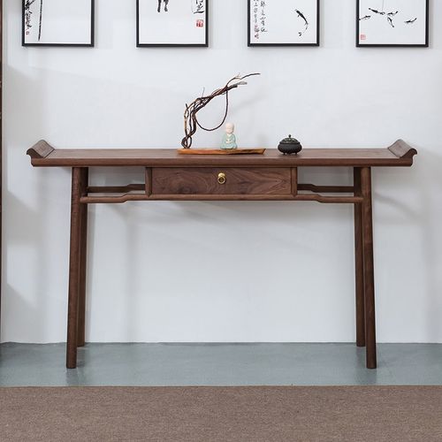 新中式实木玄关桌玄关柜入户靠墙玄关台条案简约现代长条供桌条桌