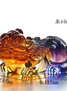 琉璃貔貅招财摆件对貔貅居家客厅家用装饰工艺品开业乔Z迁高档礼
