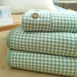 新款纯棉全棉新疆棉提花老粗布凉席加厚三件套床单冬暖夏凉可水洗