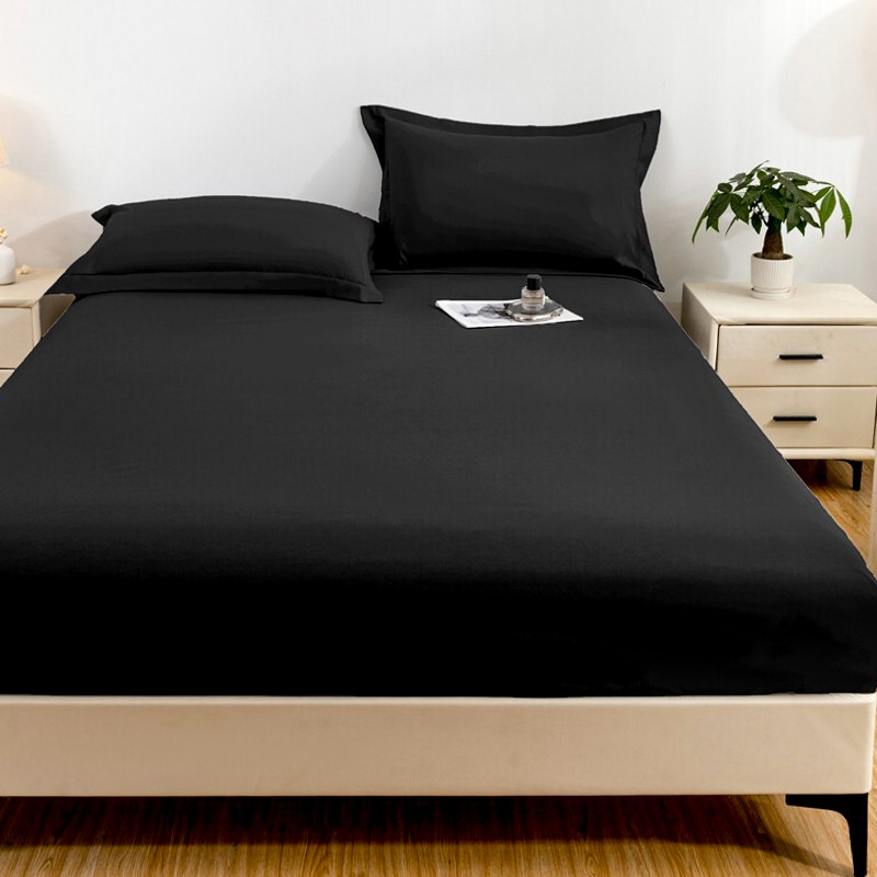 防水床笠单件简约北欧床垫保护罩个性黑色床套1.8m床罩家用防尘罩