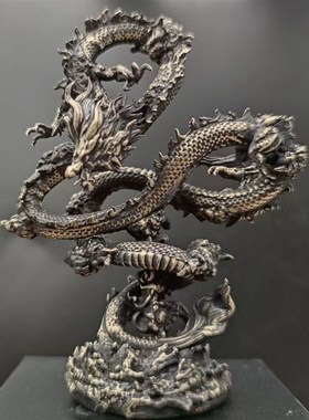 神龙手办纯铜龙摆件招财镇宅高档工艺品家居摆件高端创意精致礼品