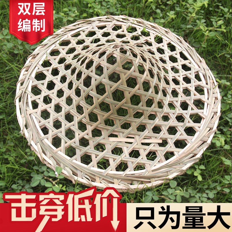 儿童竹编斗笠舞台表演舞蹈跳舞竹帽子国庆节活动道具装饰圆形小号