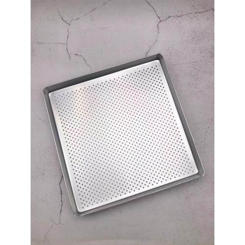 家用烤箱28X28烤盘蛋糕卷阳极直角模具方形铝合金冲孔雪花蛋糕