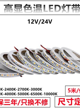12V24V灯带条防水色温2000K2400K2700K3000K3500K4000K5000K贴片