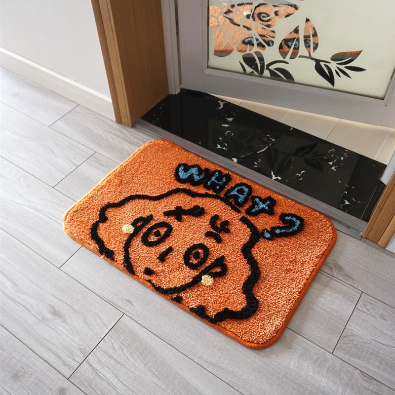 设计师款 塔莎杜朵个性创意现代地垫门垫 优雅的刺猬柔软吸水垫子