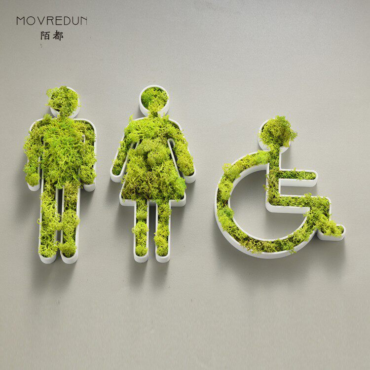 定制洗手间门牌男女残卫无障碍创意立体洗手间标识牌大理石创意卫