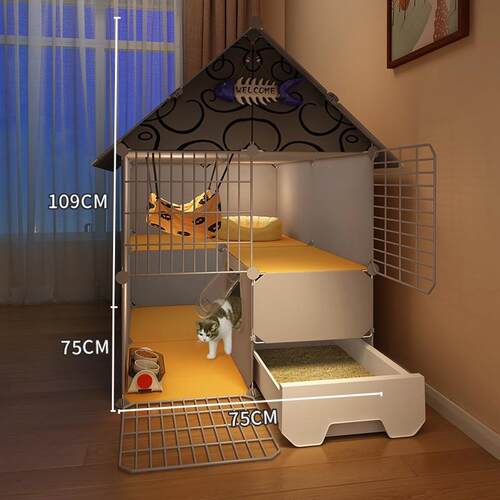 猫别墅透气铁网高档猫舍猫窝超大自由空间豪华小猫别墅猫咪笼子