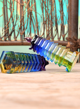 古法琉璃九层文昌塔摆件家居客厅书房办公书桌9层文昌塔2023礼品