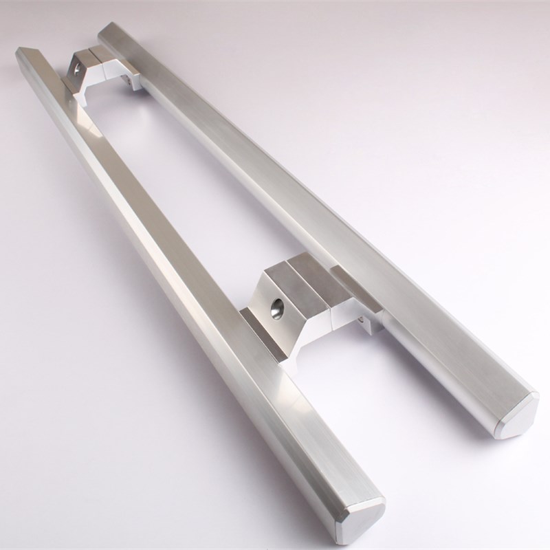 大门拉手咖啡色木门有框门把手铝合金黑色简约拉丝明装可定做孔距