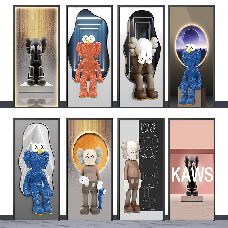 门贴纸整张衣橱客厅加厚装饰电梯防水翻新自粘衣柜改造橱窗玻璃