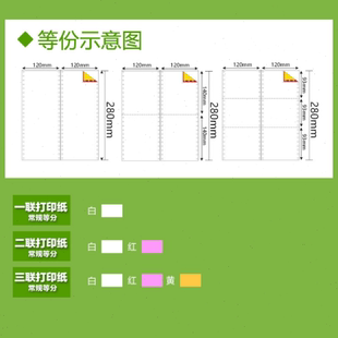 打印纸120mm联二联三联 针式 40列电脑打印纸店KTV前台收银