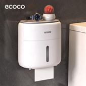ecoco 意可可卫生间纸巾盒壁挂式 厕纸盒抽纸盒厕所卫生收纳置物架