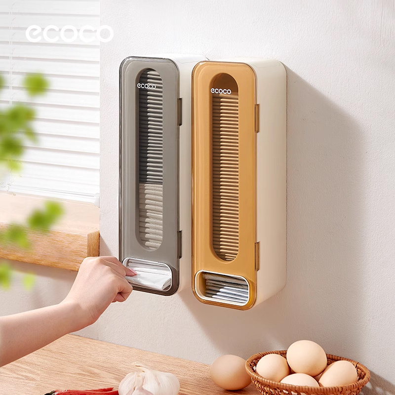 意可可垃圾袋收纳神器壁挂式