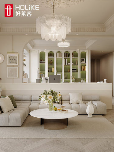 好莱客法式复古风书房定制书桌柜衣柜电视柜餐边柜玄关柜全屋定制