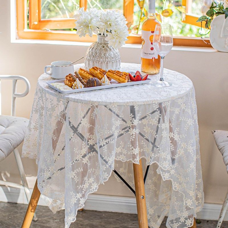 法式蕾丝绣花餐桌布长方形方形圆形甜品台茶几布电视柜床头柜盖巾,居家布艺,桌布,淘宝优惠券,粉丝福利购,淘宝优惠卷