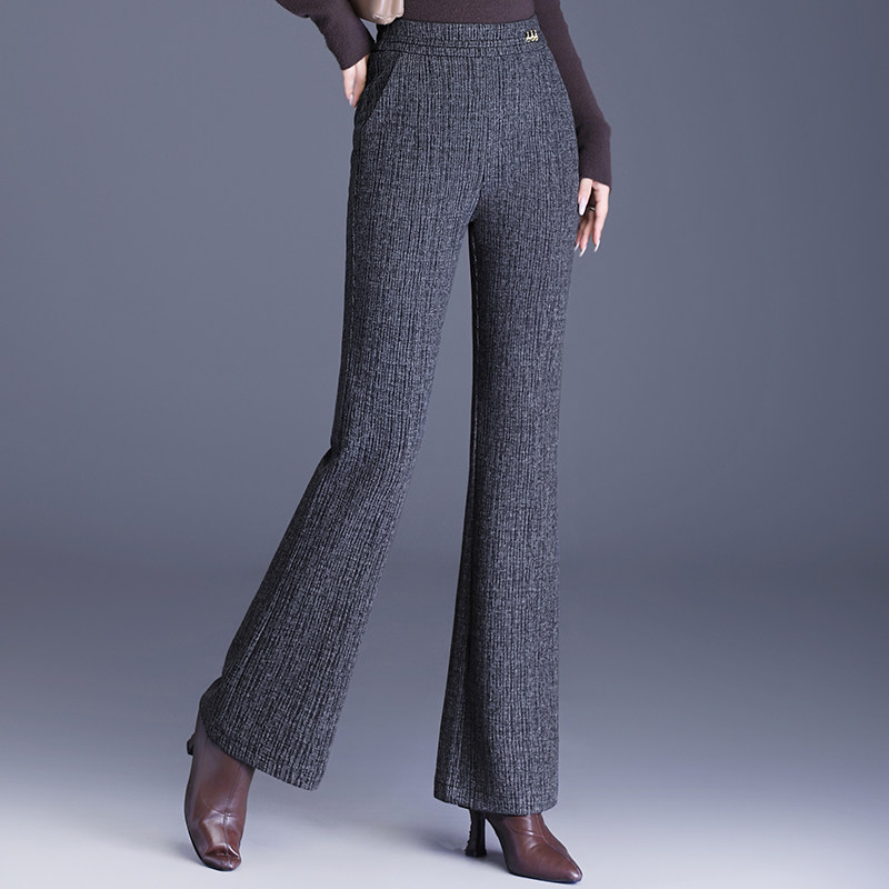 轻奢风毛呢微喇裤女高腰垂感显瘦休闲长裤通勤百搭,女装/女士精品,休闲裤,淘宝优惠券,粉丝福利购,淘宝优惠卷