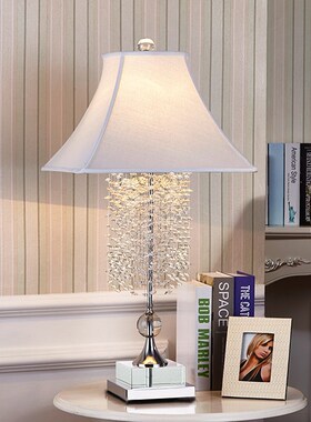 SY欧美法式现代浪漫云雾水晶台灯清新客厅餐厅书房间卧室床头灯