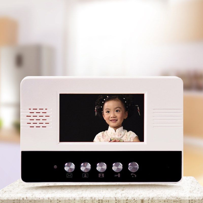 安居乐楼宇对讲4.3寸可视话机 彩色智能室内监控开锁小区门禁分机