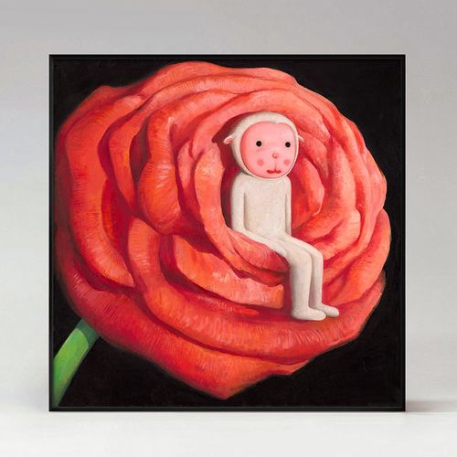 艺术家杨媛媛版画餐厅卧室挂画油画装饰画礼品画 幸福吗/静待花开