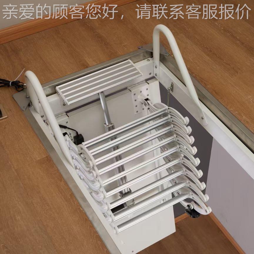 榻米全自动阁楼伸式梯电动家榻用梯83454子隐形手动复楼梯缩折叠