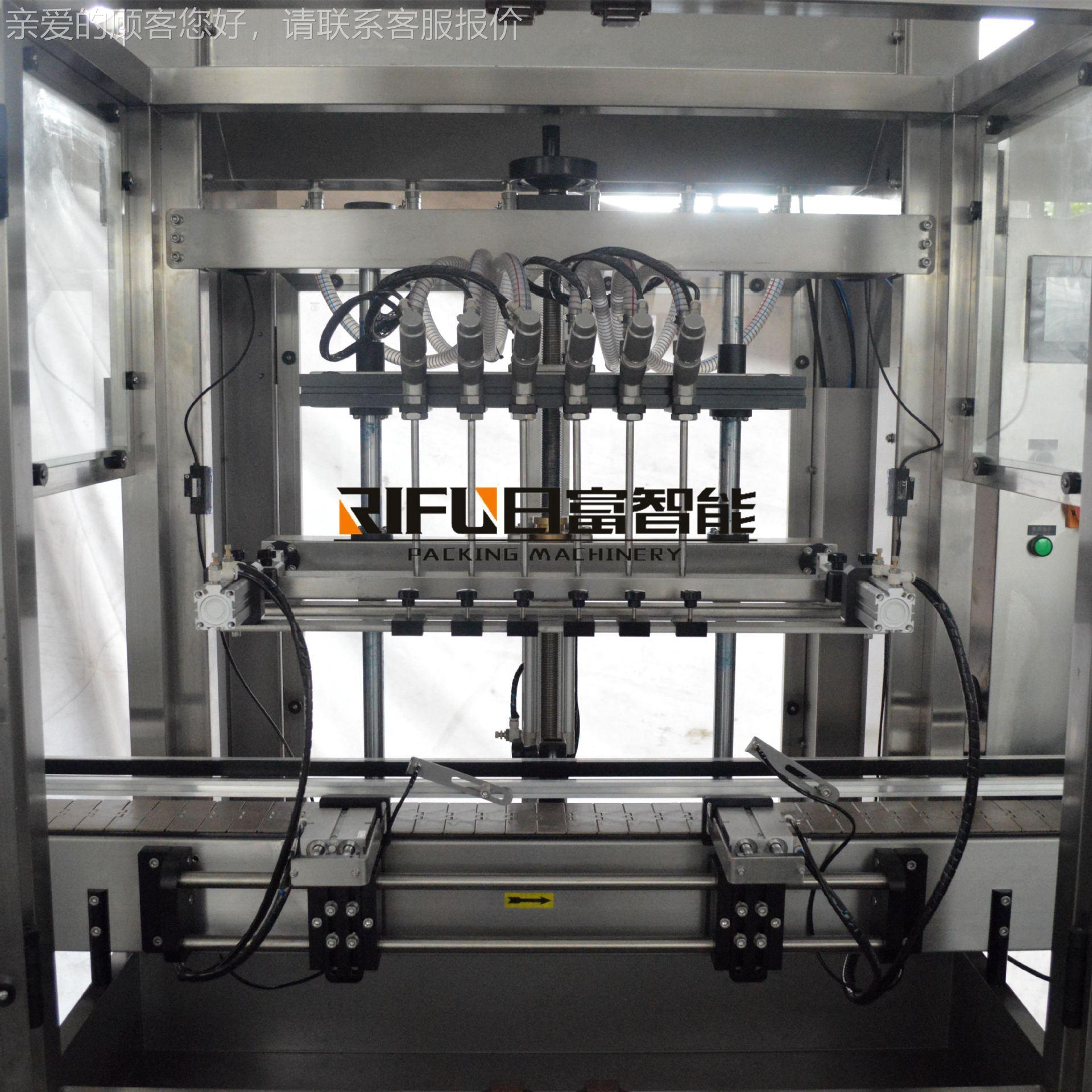 全自动液体灌装机 白RF-225A灌酒料果汁饮装线 玻璃装水灌生产线