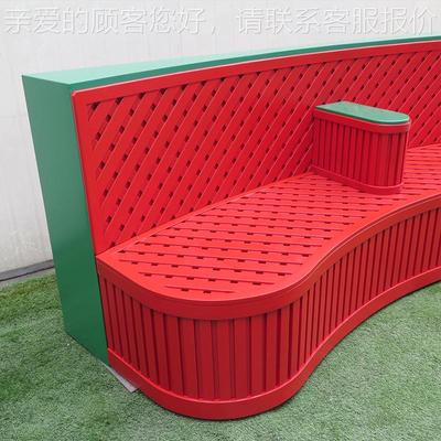 加工定制大共型中景观全实木凳商场购物心坐座椅公HK20018休息区