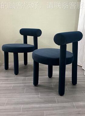 简约个性ins现A131妆代休闲家用梳椅北欧餐椅色纯小胖椅题餐厅椅