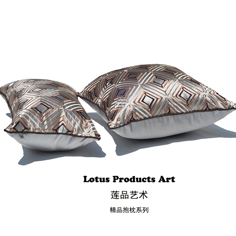 绸缎丝绣新古典中式欧式长方形客厅沙发靠包靠枕靠垫抱枕套不含芯