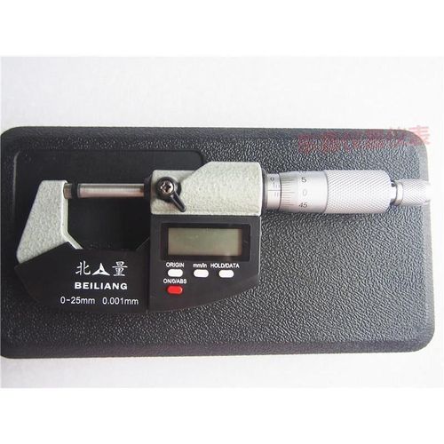 。北量电子数显外径千分尺0-25mm电子分厘卡 高精度0.001 配底座