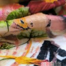 220号米白柔绒四面弹布料较厚弹力针织绒布数码 印花定制加工专用