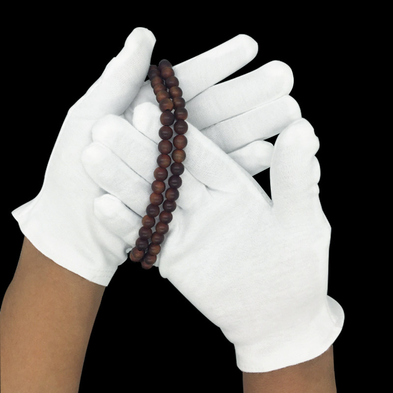 白手套纯棉劳保文玩防晒汗布盘珠开车电子作业白棉礼仪手套包邮,居家日用,防护手套,淘宝优惠券,粉丝福利购,淘宝优惠卷