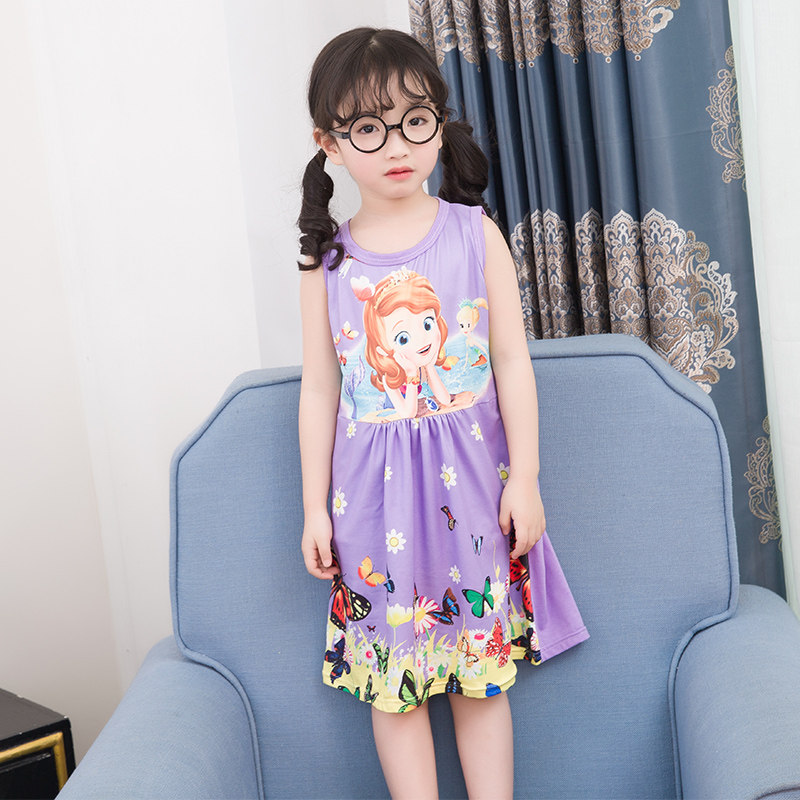 儿童睡裙夏季女童装纯棉公主连衣裙薄款短袖小女孩中大童可爱睡衣,童装/婴儿装/亲子装,家居裙/睡裙,淘宝优惠券,粉丝福利购,淘宝优惠卷