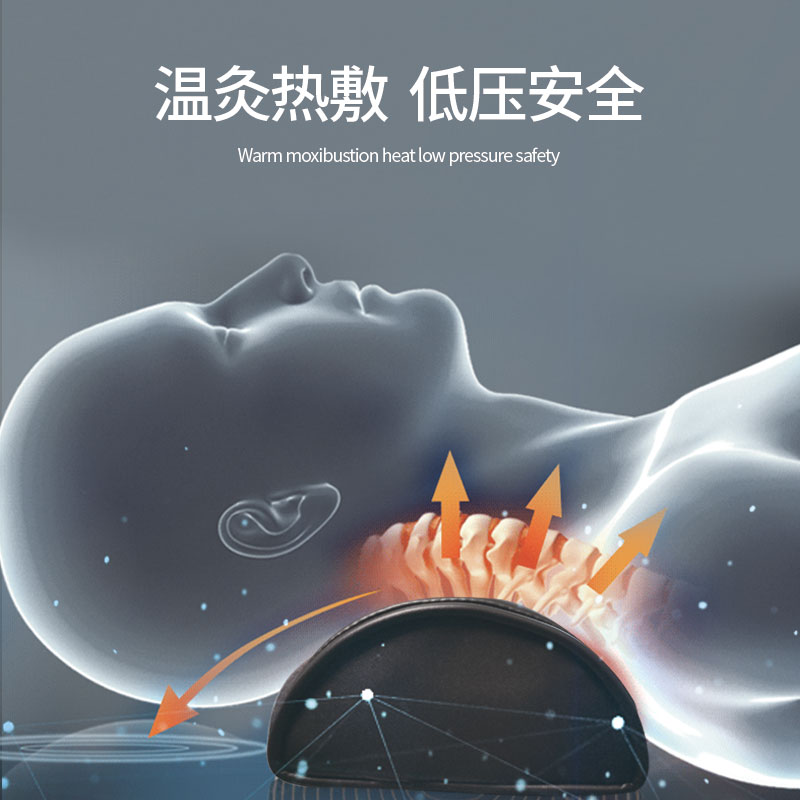 达善堂冬季电热硬颈椎枕头成人非圆柱形颈椎护颈枕单人