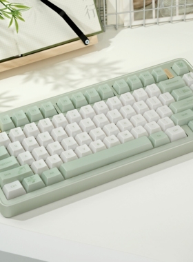 星迹外设叶之诗绿色珠光漆原厂键帽透光适配ev63夜魔wooting键帽