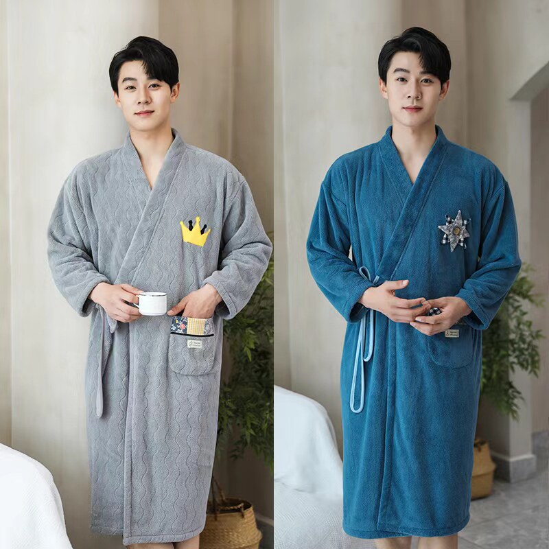 冬季男款浴袍可穿式浴巾吸水速干2024新款游泳洗完澡穿的裹巾男士