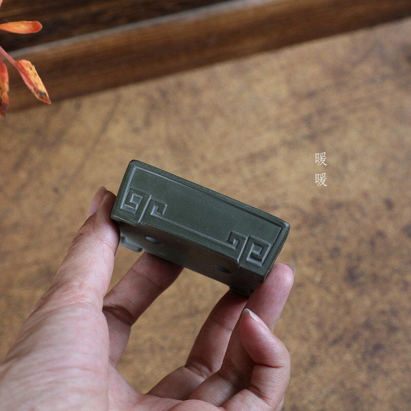 祥云小长方宜兴紫砂精品手工微型花盆 绿植盆景 掌中宝 迷你