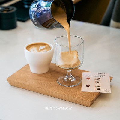 银时燕 咖啡馆木托盘手冲咖啡木托 双杯实木COMBO特调出餐托盘