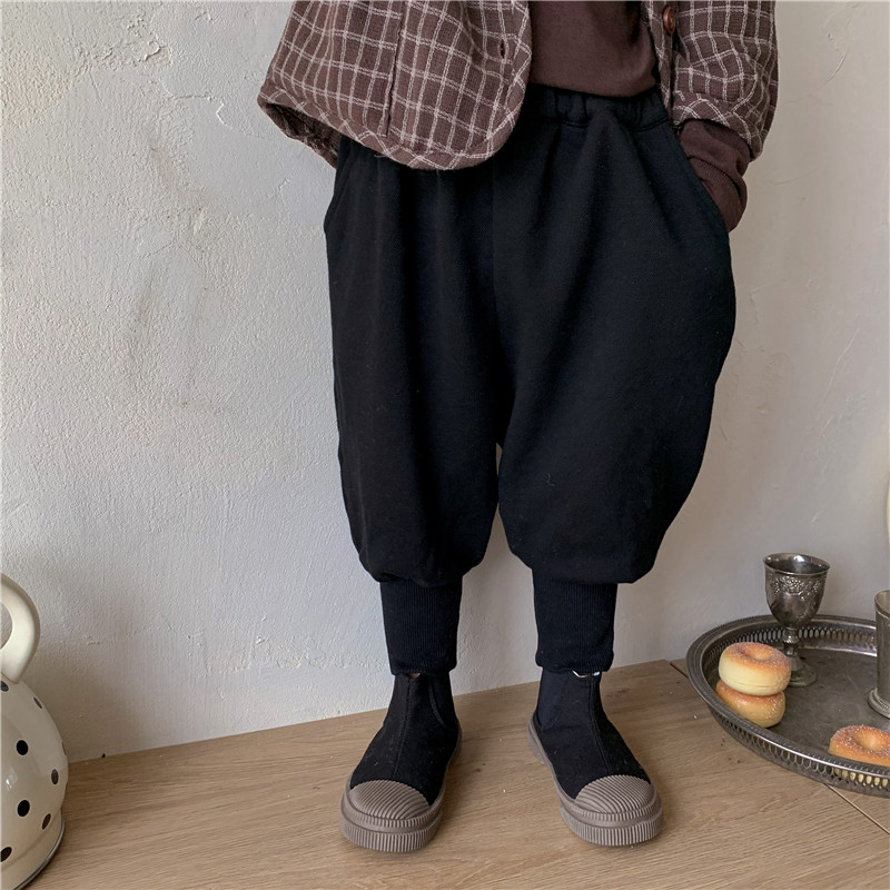 男童22秋冬新款加绒全棉针织阔腿裤中小童宽松休闲运动卫裤灯笼裤,童装/婴儿装/亲子装,裤子,淘宝优惠券,粉丝福利购,淘宝优惠卷