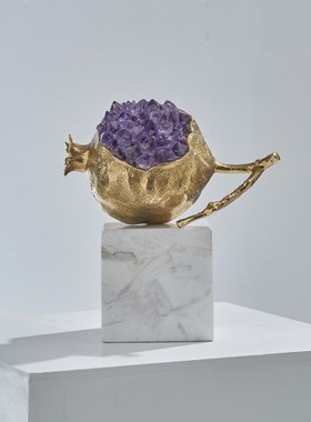 现代轻奢高档石榴摆件客厅v家居酒柜装饰品工艺品家里电视柜摆设