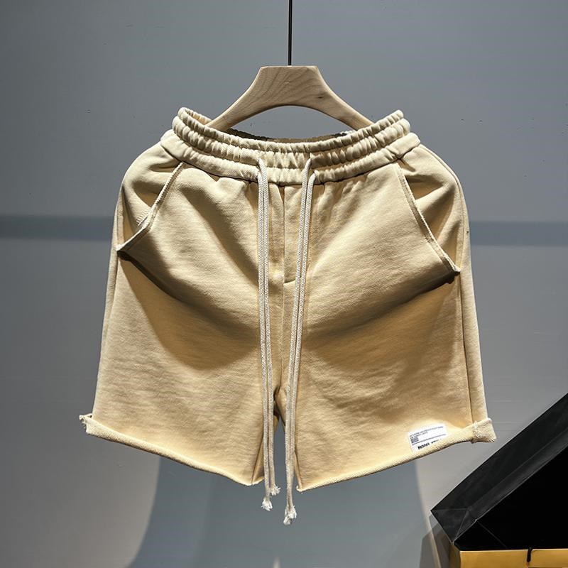 特大码300斤美式夏季潮牌毛边短裤男士卫裤宽松休闲运动五分裤子2